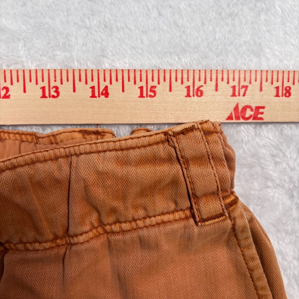 Free People Cargo Tahiti Pant Women L Rust Orange Utility Wide Leg Cropped Baggy - Picture 11 of 16